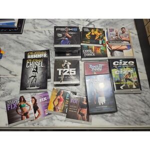 Beachbody Workout DVD Lot 21 Day Fix T25 P90X2 Hammer Chisel Core De Force